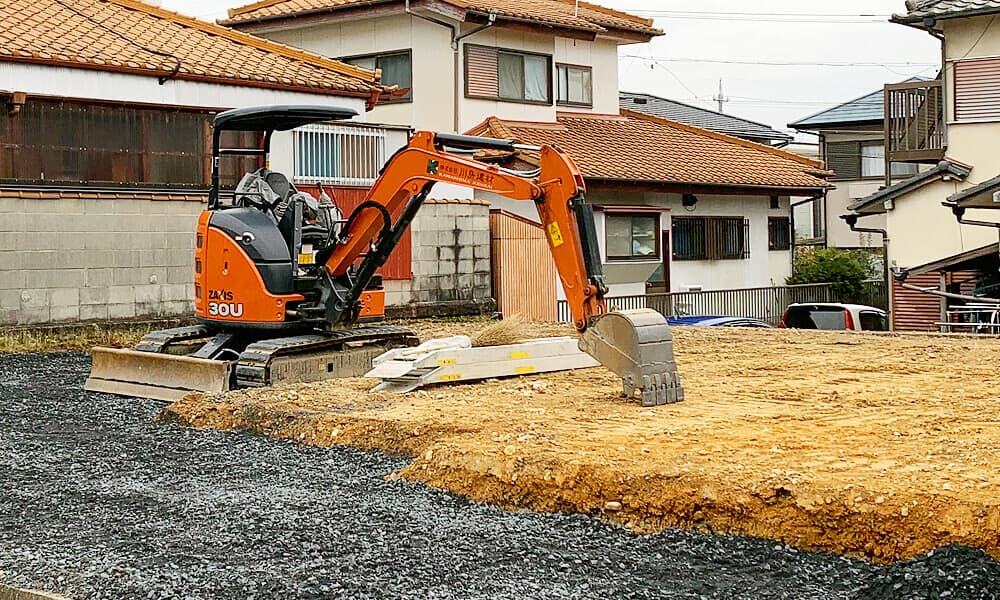 様々な土地のニーズにミニ重機でお応えいたします
