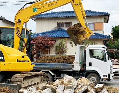 4tダンプ常傭仕事・一車取り土木資材・残土の配達・運搬をさせていただきます