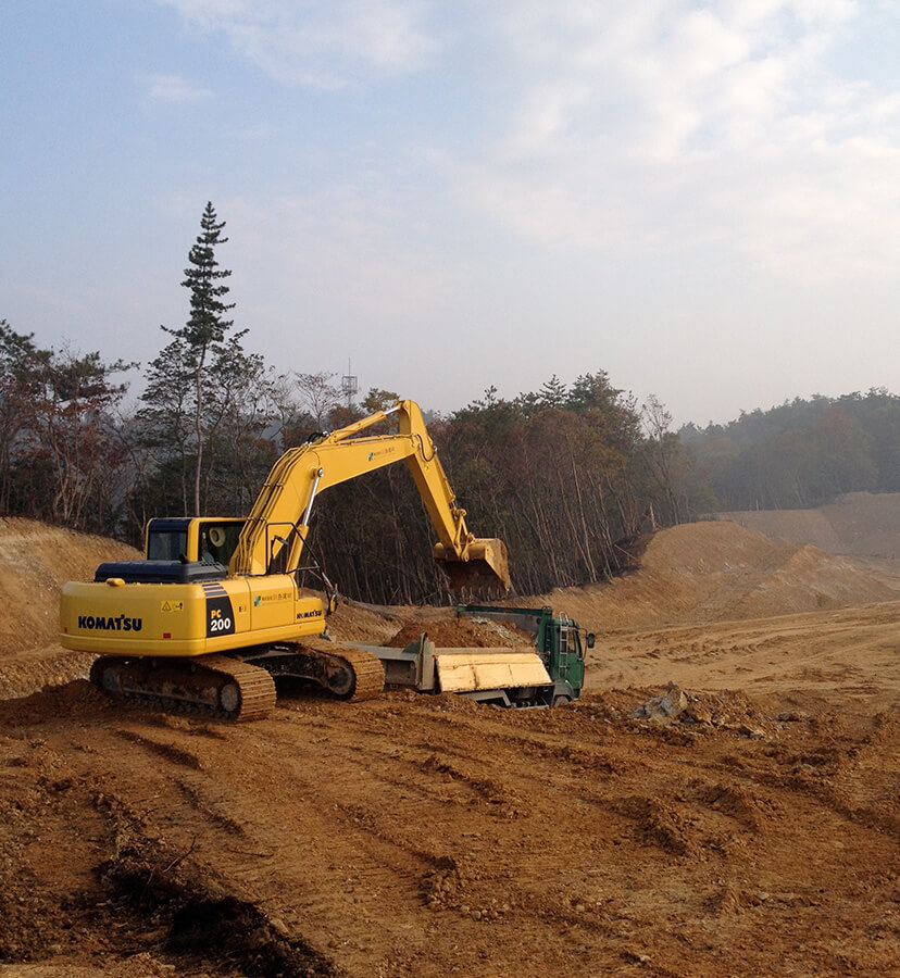 災害対策工事が進んでおります