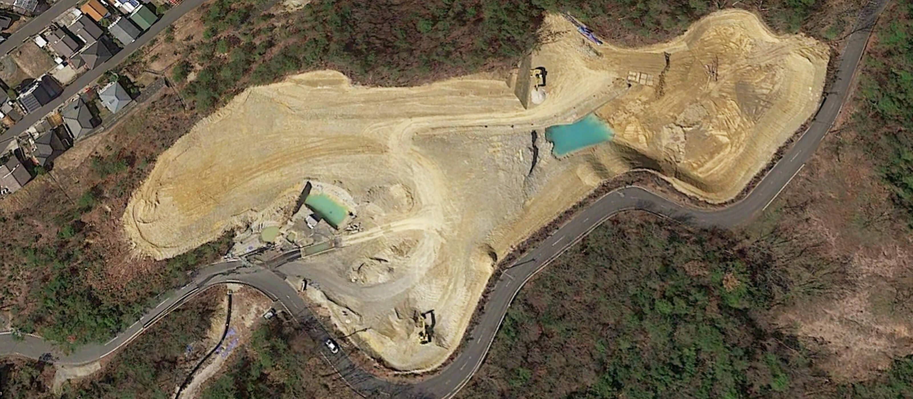 計画平面図通りの造成工事