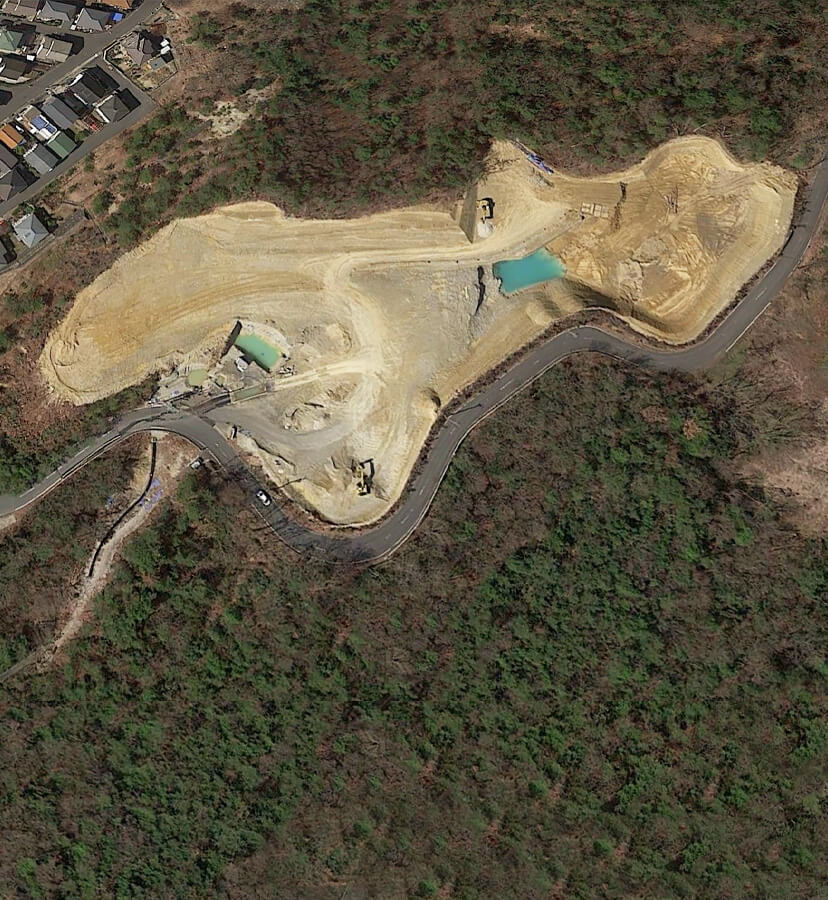 計画平面図通りの造成工事