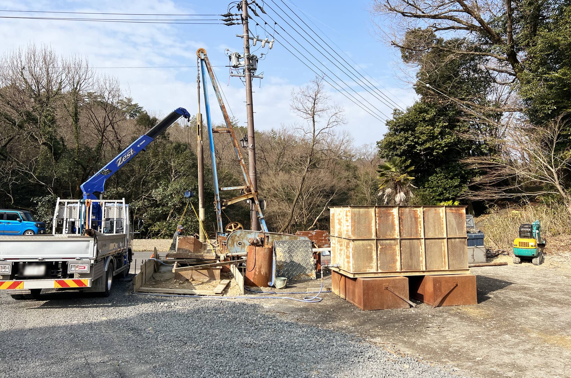 井戸掘り始めました